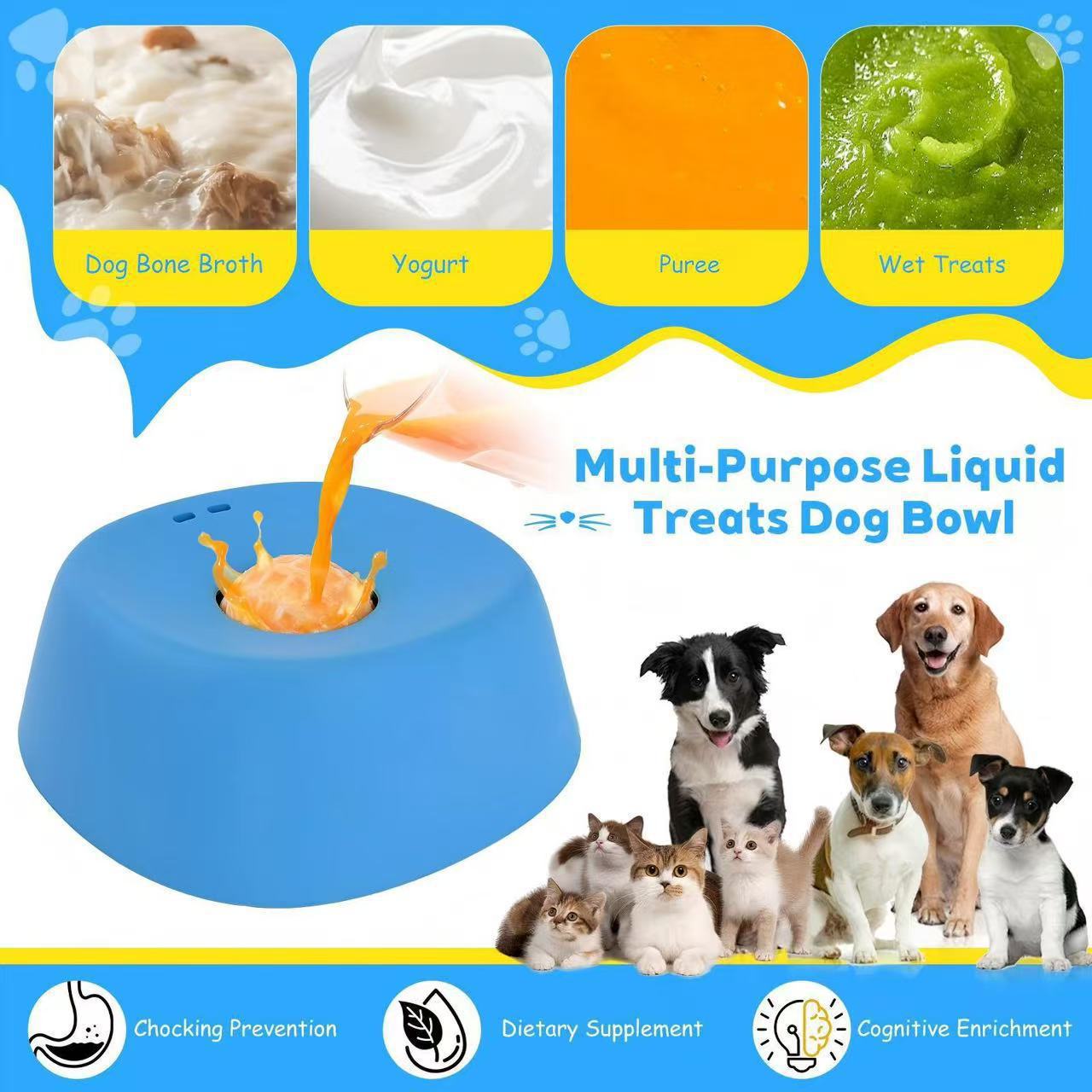 Spherical Anti-Slip Dog Lick Bowl